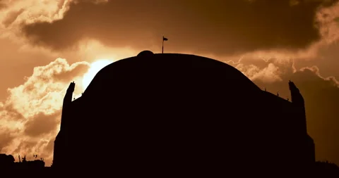 Citi Field Queens Cloudy Sunset Timelapse Stock Footage 143203429