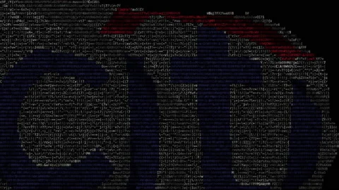 Citi logo on waving digital flag. Editorial looping animation Stock Footage 145030742