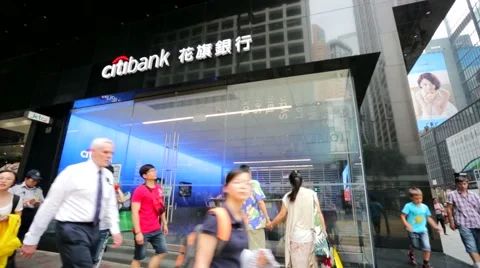 Citibank in Central. Stock Footage 41274100