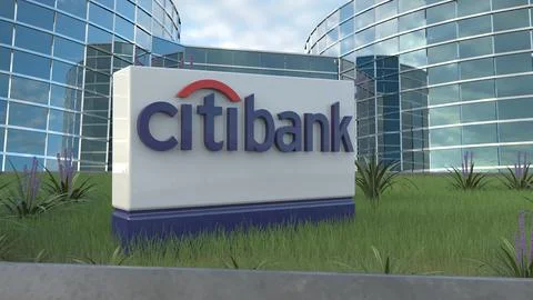 Citibank Corporate Signage Elevating the Business Environment editorial Stock-Fotos