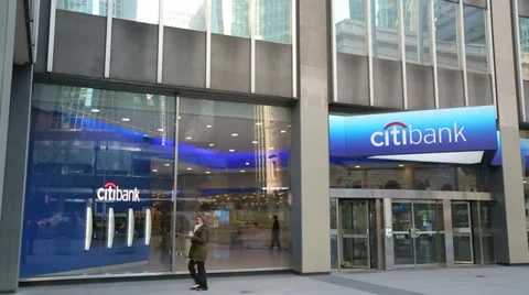 Citibank headquarter tilt down Stock Footage 22350057