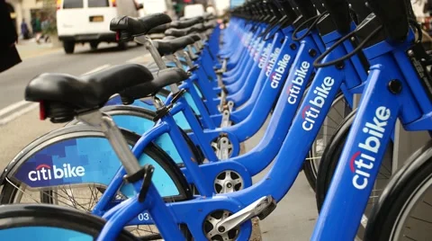 Citibike scheme in NYC 4K Stock Footage 46673250