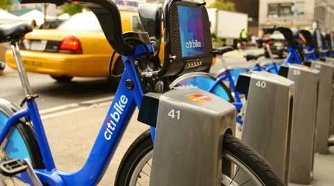 Citibike scheme in NYC 4K Stock Footage 46673281