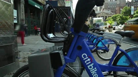 Citibike scheme in NYC Stock Footage 24789868
