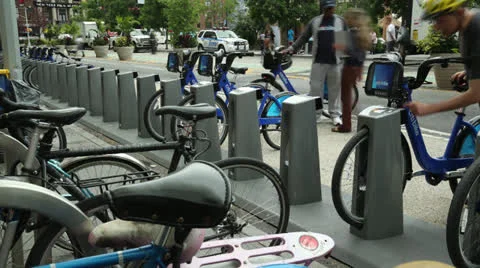 Citibike scheme in NYC Stock Footage 24789897