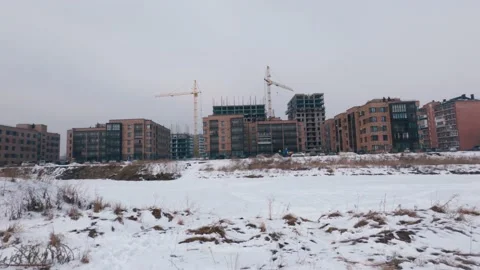 Cities under construction in Siberia Video stock 150718908