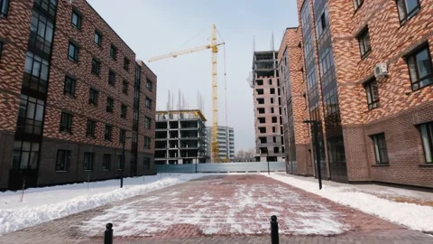 Cities under construction in Siberia Stock Footage 150719427