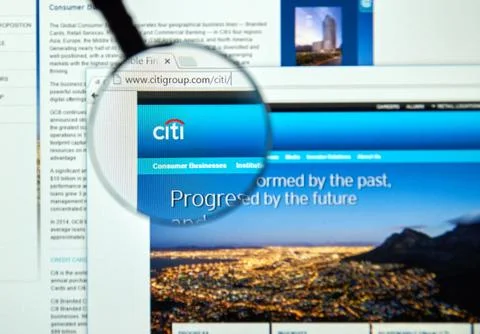 Citigroup web page Stock Photos