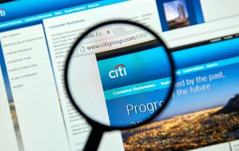 Citigroup web page Stock Photos