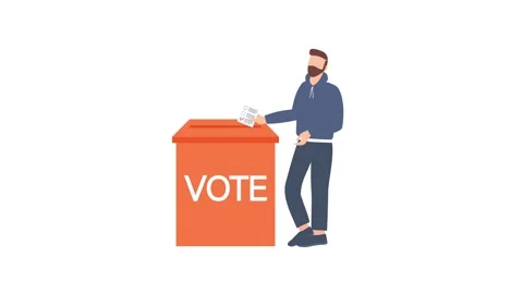 Citizens casting their vote in an election process Stock Footage 319028480