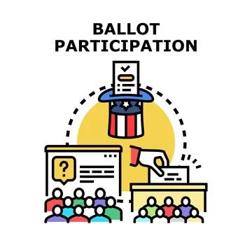Citizens exercising voting rights and political participation Ilustración de archivo