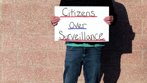 Citizens Over Surveillance 4th Amendment Protest Stock-Footage 340177829