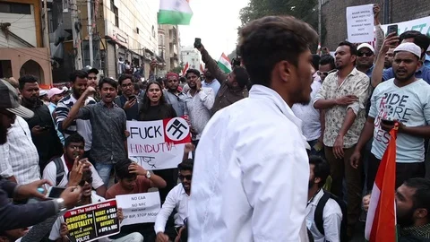 Citizenship Amendment Act protests Stock Footage 122327140