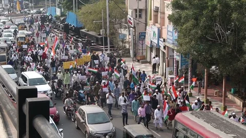 Citizenship-Amendment-Bill-Protests-2 Stock Footage 122268079