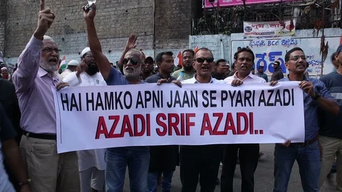 Citizenship-Amendment-Bill-Protests-6 Video stock 122267999