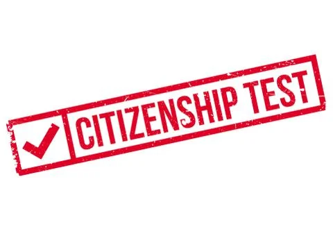 Citizenship test rubber stamp Illustrazione stock