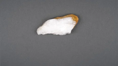 Citrine gemstone isolated on white background. Macro shot. Stock Footage 123305620