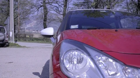 Citroen DS3 headlight front view car Stock Footage 84091265