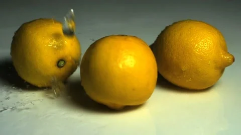 Citron citrus water splash Stock-Footage 64538836