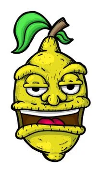 Citron with face Stock Illustration