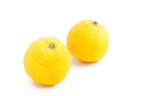 Citron fruit also known as a Yuzu in Japanese Stock Photos