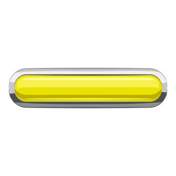 Citron rectangular button icon, cartoon style 스톡 일러스트