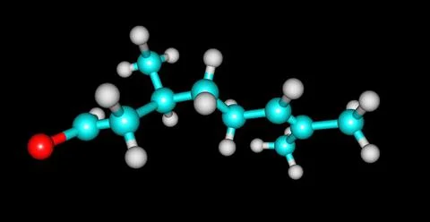 Citronellal molecular structure isolated on black Stock Illustration
