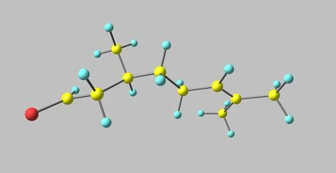 Citronellal molecular structure isolated on grey Stock Illustration