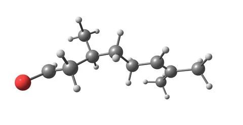 Citronellal molecular structure isolated on white Stock Illustration