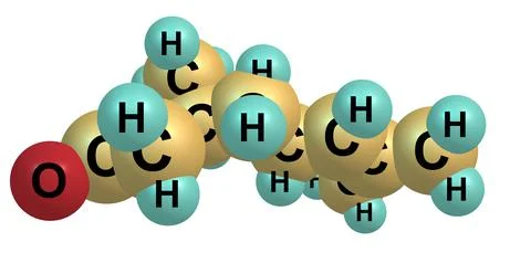 Citronellal molecular structure isolated on white Stock Illustration