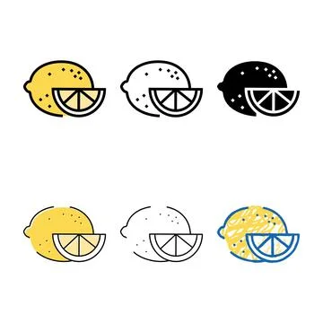 Citrus aromatherapy color icon vector isolated pack Stock Illustration