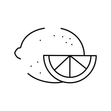 Citrus aromatherapy line icon vector isolated illustration Stock Illustration