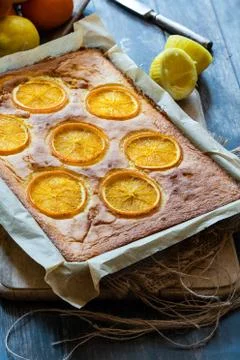 Citrus cake Stock Photos
