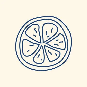 Citrus cutout doodle style Vector graphic Stock Illustration