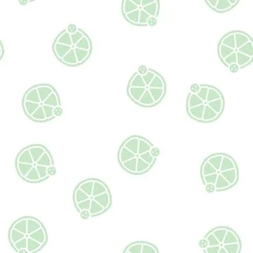 Citrus fruit allergy glyph vector seamless pattern 库存插图