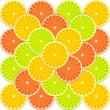 Citrus fruit background - vector Stock Illustration