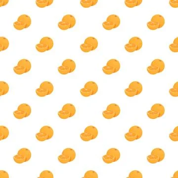 Citrus fruit orange seamless pattern background design 스톡 일러스트