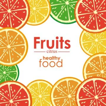 Citrus fruit over white background vector illustration Stock Illustration