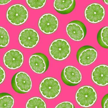 Citrus fruit seamless pattern. Colorful vivid print with juicy orange slices Stock Illustration