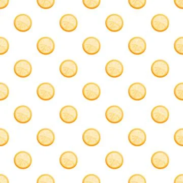 Citrus fruit slices creating seamless repeating pattern Illustrazione stock