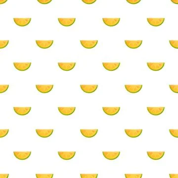 Citrus fruit slices repeating endless pattern background Stock Illustration