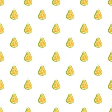 Citrus fruit slices repeating pattern background Stock Illustration