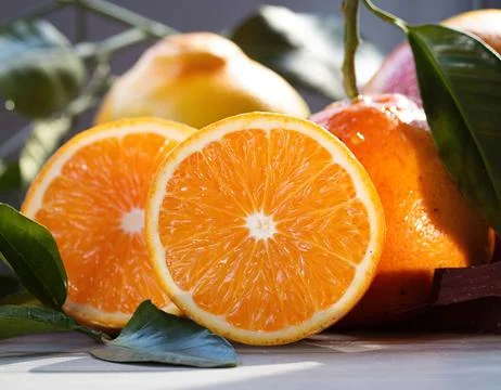 A citrus fruit, specifically a grapefruit Stock Photos