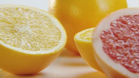 Citrus Fruits. Camera Moving From Left to Right Stock Footage 70682646