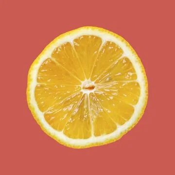 Citrus isolated on red background Stock Photos