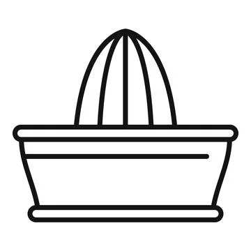 Citrus juicer squeezing pressing making juice kitchenware icon Stock Illustration