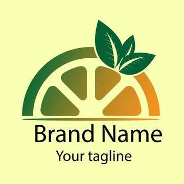 Citrus Leaf logo Stock Illustration