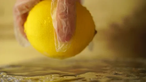 Citrus Lemon Macro 4K Stock Footage 144678146