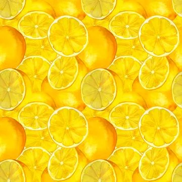 Citrus lemon. Seamless pattern for prints on wallpaper, textiles, diy, scra.. Stock Illustration