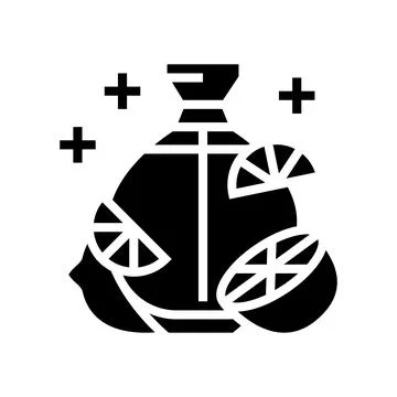 Citrus notes perfume glyph icon vector illustration イラスト素材